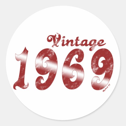 Vintage 1969 Aufkleber (Vorderseite)