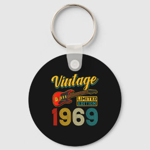 Vintage 1969 Limited Edition Gitarre Geburtsjahr Schlüsselanhänger