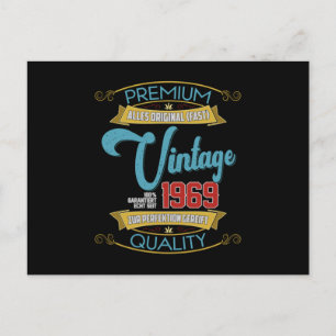 Vintage 1969 Retro-Liebhaber Lustiges Geburtstagsg Postkarte