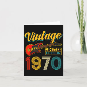 Vintage 1970 Limited Edition Gitarre Geburtsjahr Karte
