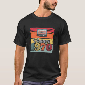 Vintage 1970 Retro Sonnenuntergang Kassette T-Shirt