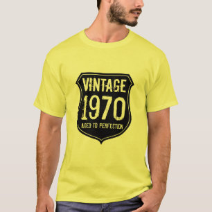 Vintage 1970 T-Shirt für Männer, gealtert auf Perf