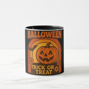 Vintage 1970er Jahre Trick oder Treat Halloween Tasse