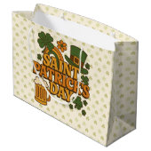 Vintage 1970s Saint Patrick's day Große Geschenktüte (Rückseite Schrägansicht)