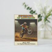 Vintage 1970s Superbowl of Motocross Postkarte (Stehend Vorderseite)