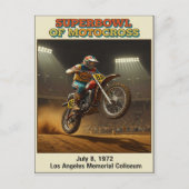 Vintage 1970s Superbowl of Motocross Postkarte (Vorderseite)