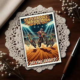 Vintage 1970s Superbowl of Motocross Postkarte