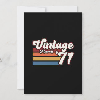 Vintage 1971 50. Geburtstag März Einladung