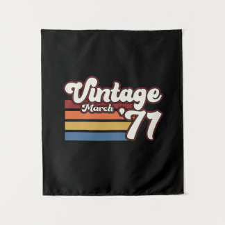 Vintage 1971 50. Geburtstag März Wandteppich