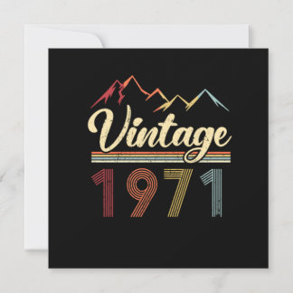 Vintage 1971 50. Geburtstag Retro 50 Jahre alt Einladung