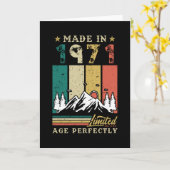 Vintage 1971 Birthday Karte (Gelbe Blume)