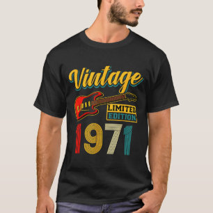 Vintage 1971 Limited Edition Gitarre Geburtsjahr T-Shirt