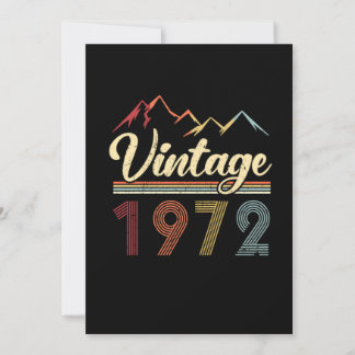 Vintage 1972 49. Geburtstag Retro 49 Jahre alt Einladung