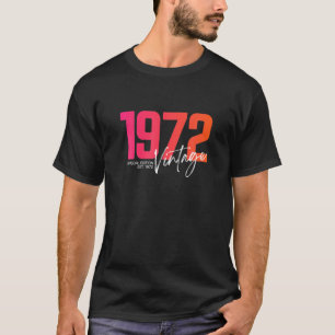 Vintage 1972 50 Years Old Birthday Born 1972 50Th T-Shirt