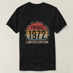 Vintage 1972 53. Geburtstagsgeschenke für Männer F T-Shirt