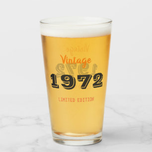Vintage 1972 Limited Edition Glas – 54. Geburtstag