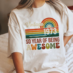 Vintage 1973 50. Geburtstag Awesome Retro Tri-Blend Shirt