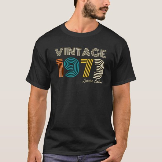 Vintage 1973 53. Geburtstag T-Shirt (Vorderseite)