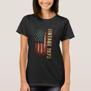 Vintage 1973 Amerikanische Flagge 52. Geburtstag 5 T-Shirt