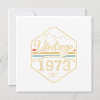 Vintage 1973 Ca. 48. Geburtstagsgeschenk Einladung