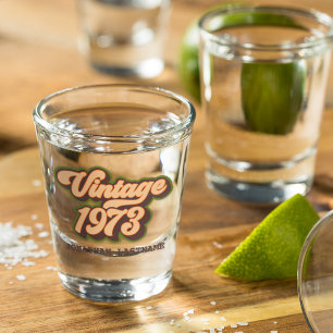 Vintage 1973 Geburtsjahr individuell gestaltetes S Schnapsglas
