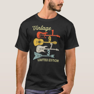 Vintage 1973 Geburtstagsgeschenke Gitarrenliebhabe T-Shirt