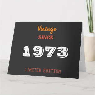 Vintage 1973 Limited Edition Geburtstagskarte 53 Karte