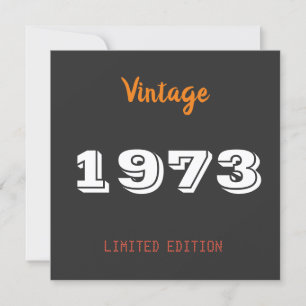 Vintage 1973 limitierte Auflage 53. Geburtstagsges Einladung