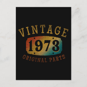 VINTAGE 1973 ORIGINALTEILE POSTKARTE