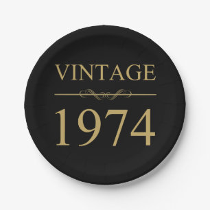 Vintage 1974 50. Geburtstag Pappteller