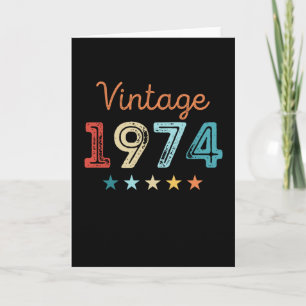 Vintage 1974 50. Geburtstag Retro-Geschenk 50 Jahr Karte