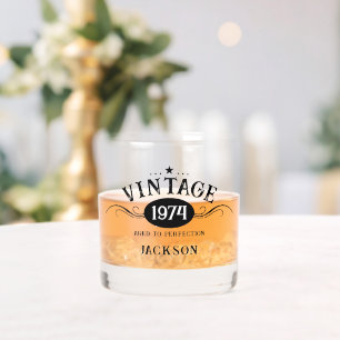 Vintage 1974 50. Geburtstag Whiskyglas