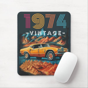 Vintage 1974 cooler Wagen Mousepad