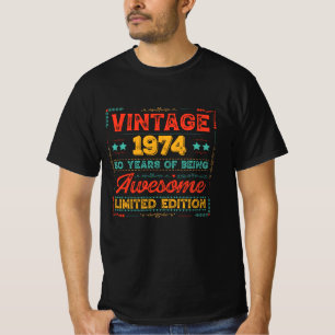 Vintage 1974 Hergestellt in 1974 50. Geburtstag 50 T-Shirt
