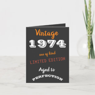 Vintage 1974 Limited Edition – 52. Geburtstag Einladung