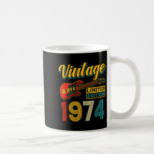 Vintage 1974 Limited Edition Gitarre Geburtsjahr Kaffeetasse