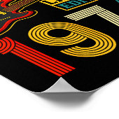 Vintage 1974 Limited Edition Guitar Birth Year  Poster (Ecke)