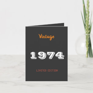 Vintage 1974 limitierte Auflage 52. Geburtstagsfei Einladung