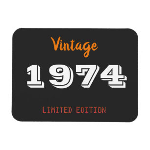 Vintage 1974 Magnet – 52. Geburtstag Limited Editi