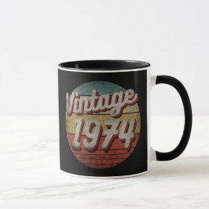 VINTAGE 1974 MÄNNER FRAUEN GEBURTSTAGSGESCHENK TASSE