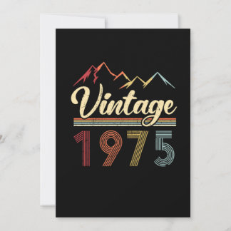 Vintage 1975 46. Geburtstag Retro 46 Jahre alt Einladung
