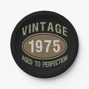Vintage 1975 50. Geburtstag Pappteller