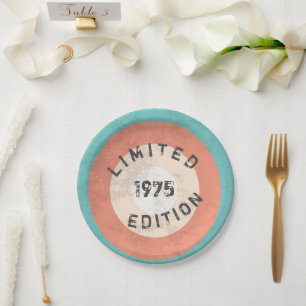 Vintage 1975 – 50. Geburtstag Party Teller