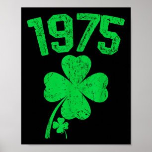 Vintage 1975 50. Geburtstag St. Patricks Day Shamr Poster