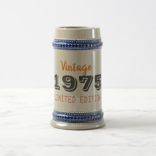Vintage 1975 50. Geburtstags-Bierkrug – Limitiert Bierglas