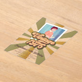 Vintage 1975 50. Geburtstagsfoto Acryleinladungen (Ablage )