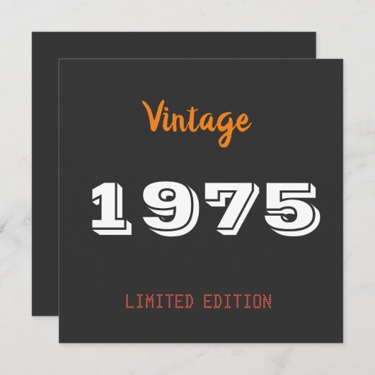 Vintage 1975 50. limitierte Auflage (Vorne/Hinten)