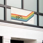 Vintage 1975 Design Party Banner (Äußeres Gebäude)
