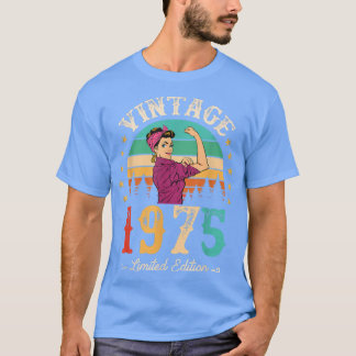 Vintage 1975 Hergestellt in 1975 47. Geburtstag Fr T-Shirt