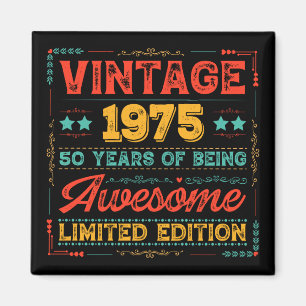 Vintage 1975 Hergestellt in 1975 50. Geburtstag 50 Magnet